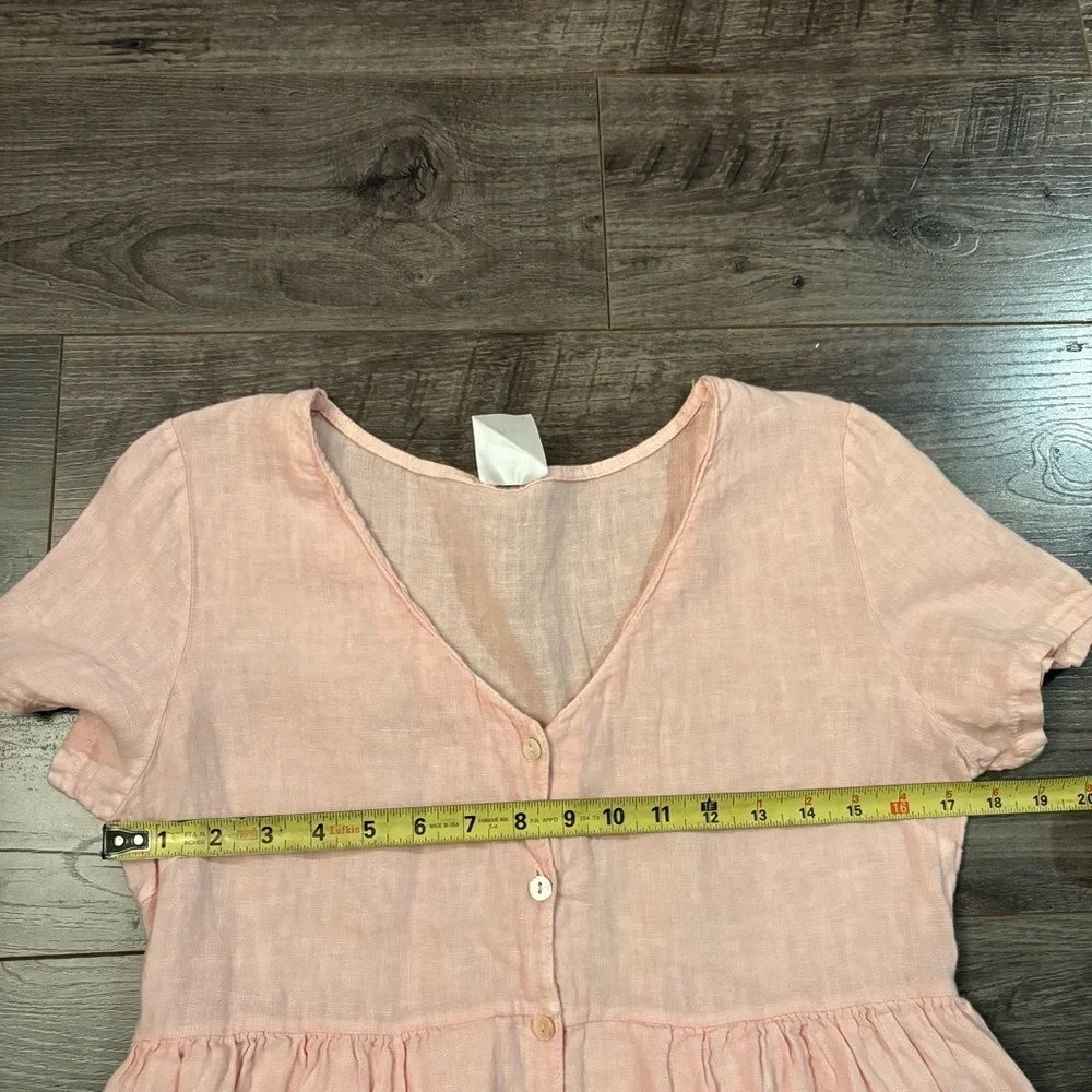 Jillian Harris x Priv Hamptons dress linen pink baby doll dress - Picture 8 of 13